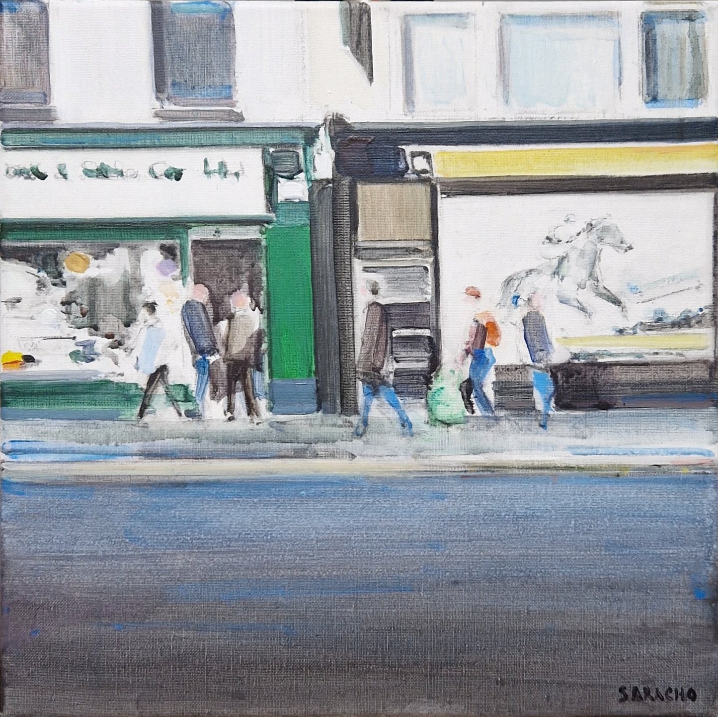 Living city with a horse