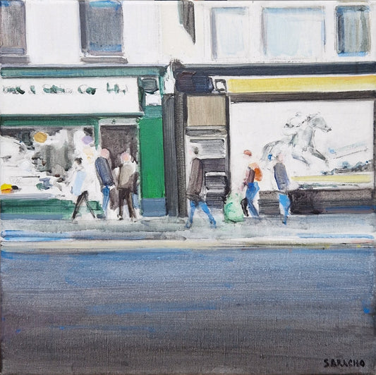 Living city with a horse